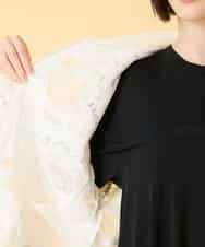 RLJGE05380 HIROKO BIS GRANDE(ヒロコ ビス グランデ) 【先行予約/大きいサイズ】フラワーレースデザインブルゾン ホワイト