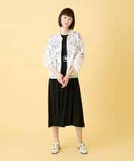 RLJGE05380 HIROKO BIS GRANDE(ヒロコ ビス グランデ) 【先行予約/大きいサイズ】フラワーレースデザインブルゾン ホワイト