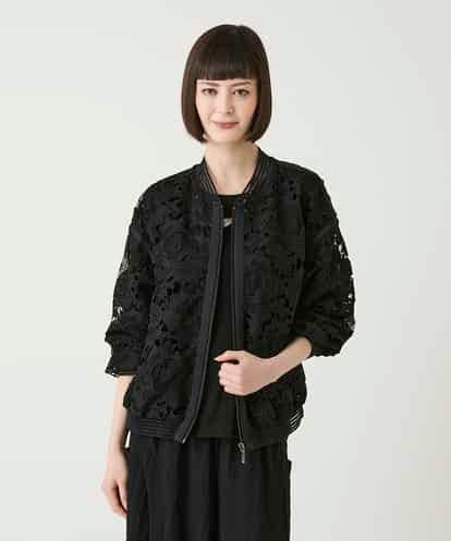 RLJGE05380 HIROKO BIS GRANDE 【大きいサイズ】フラワーレースデザインブルゾン