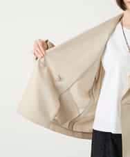 RLJGE10350 HIROKO BIS GRANDE(ヒロコ ビス グランデ) 【大きいサイズ】リネンライクジャケット ベージュ