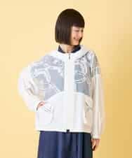 RLJGE30380 HIROKO BIS GRANDE(ヒロコ ビス グランデ) 【先行予約/大きいサイズ】オパールロゴジョイントデザインブルゾン ホワイト