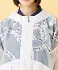 RLJGE30380 HIROKO BIS GRANDE(ヒロコ ビス グランデ) 【先行予約/大きいサイズ】オパールロゴジョイントデザインブルゾン ホワイト