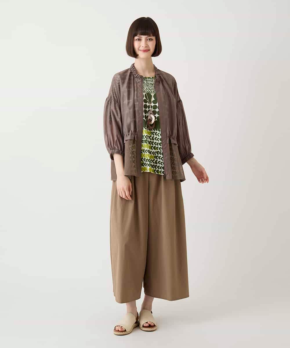 RLJIE01310 HIROKO BIS GRANDE(ヒロコ ビス グランデ) メッシュアクセントジップアップブルゾン カーキ