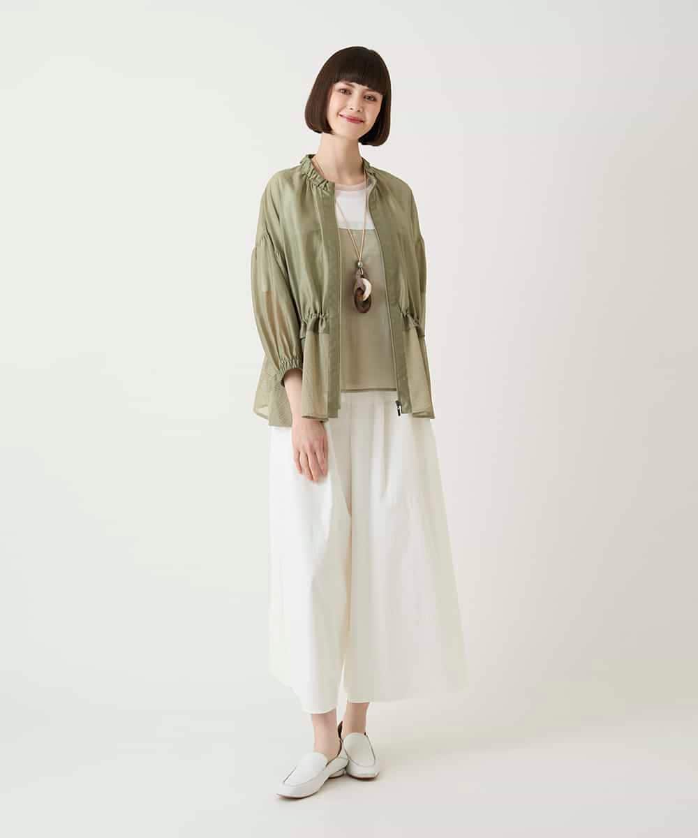 RLJIE01310 HIROKO BIS GRANDE(ヒロコ ビス グランデ) メッシュアクセントジップアップブルゾン カーキ