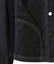 RLJLQ06350 HIROKO BIS GRANDE(ヒロコ ビス グランデ) 【洗える】異素材切り替えデニムジャケット ブラック