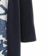 RLKAA06280 HIROKO BIS GRANDE(ヒロコ ビス グランデ) 【大きいサイズ】花柄カットジャカードチュニック /洗える ネイビー