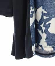 RLKAA06280 HIROKO BIS GRANDE(ヒロコ ビス グランデ) 【大きいサイズ】花柄カットジャカードチュニック /洗える ネイビー