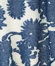 RLKAA06280 HIROKO BIS GRANDE(ヒロコ ビス グランデ) 【大きいサイズ】花柄カットジャカードチュニック /洗える ネイビー