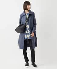 RLKAA06280 HIROKO BIS GRANDE(ヒロコ ビス グランデ) 【大きいサイズ】花柄カットジャカードチュニック /洗える ネイビー