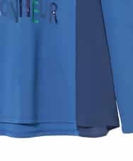 RLKAD01290 HIROKO BIS GRANDE(ヒロコ ビス グランデ) 【大きいサイズ】スパンコール刺繍ロゴプルオーバー /洗える ブルー