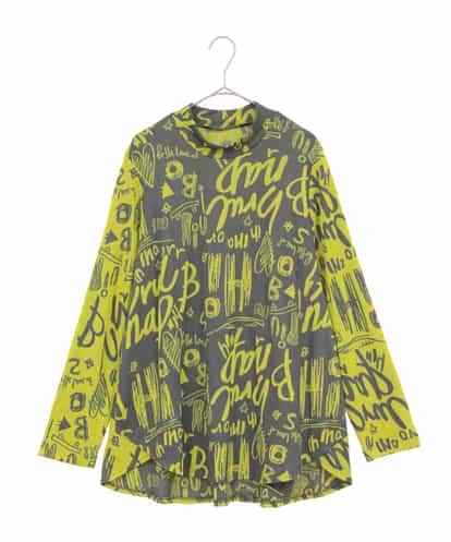 RLKAE33250  アートロゴ総柄モックネックカットソー