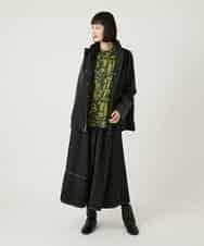 RLKAE33250 HIROKO BIS GRANDE(ヒロコ ビス グランデ) アートロゴ総柄モックネックカットソー ライトグレー