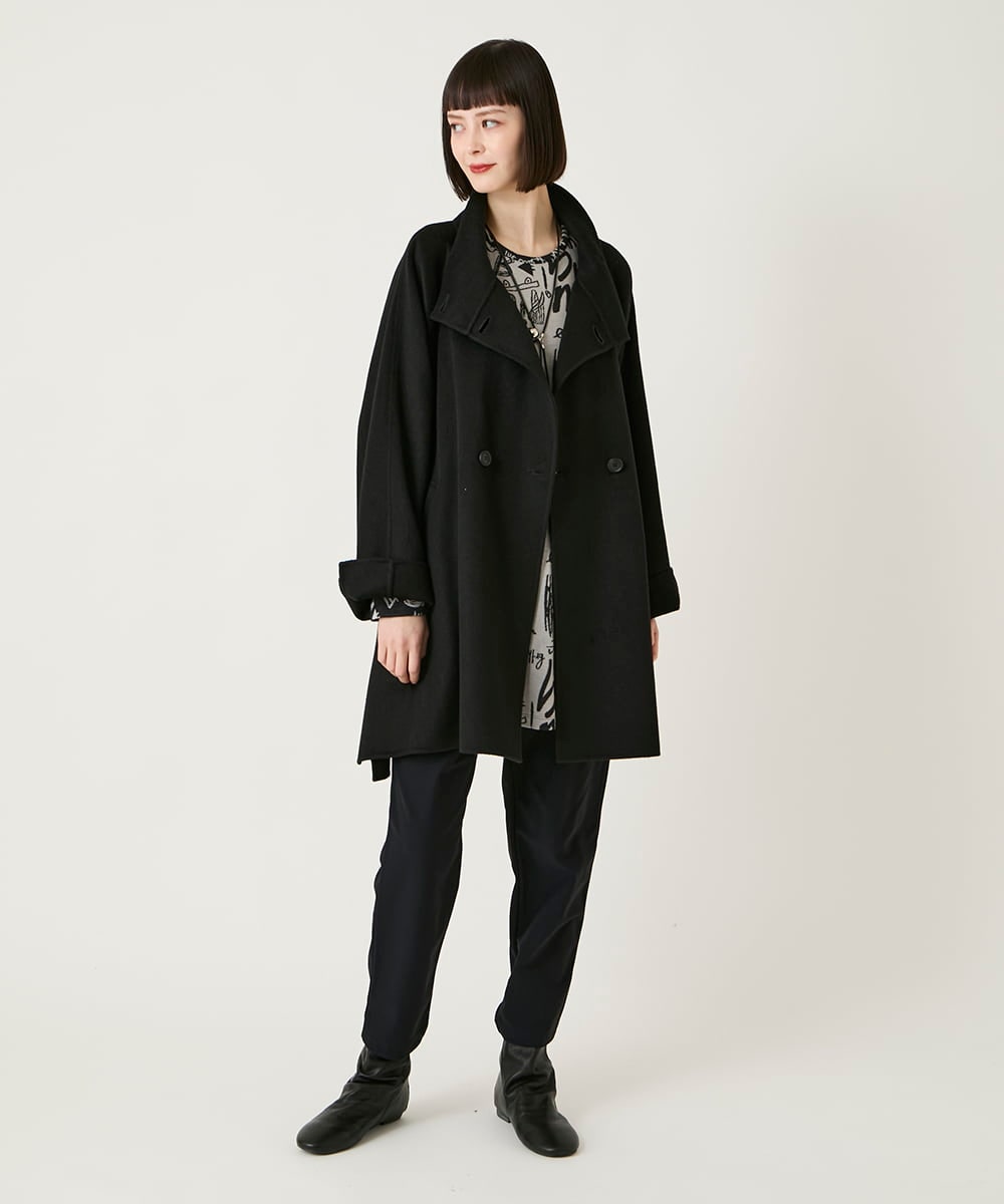 RLKAE34280 HIROKO BIS GRANDE(ヒロコ ビス グランデ) 【大きいサイズ】アートロゴ総柄チュニックカットソー /洗える カーキ