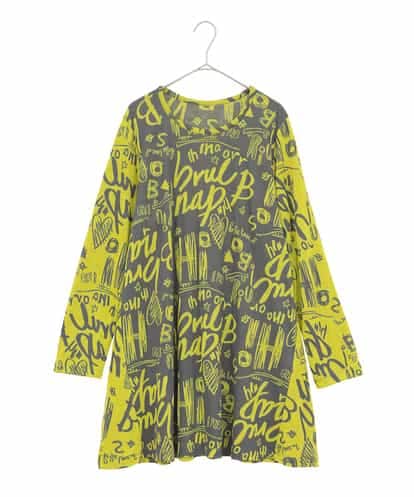 RLKAE34280 HIROKO BIS GRANDE アートロゴ総柄チュニックカットソー