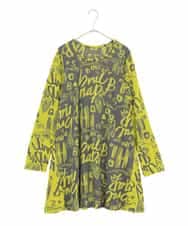 RLKAE34280 HIROKO BIS GRANDE(ヒロコ ビス グランデ) アートロゴ総柄チュニックカットソー カーキ