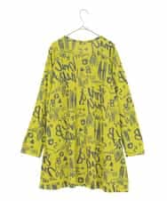 RLKAE34280 HIROKO BIS GRANDE(ヒロコ ビス グランデ) アートロゴ総柄チュニックカットソー カーキ