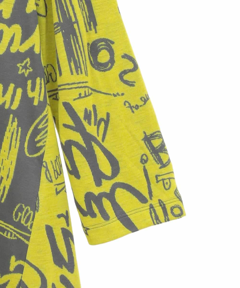 RLKAE34280 HIROKO BIS GRANDE(ヒロコ ビス グランデ) アートロゴ総柄チュニックカットソー カーキ