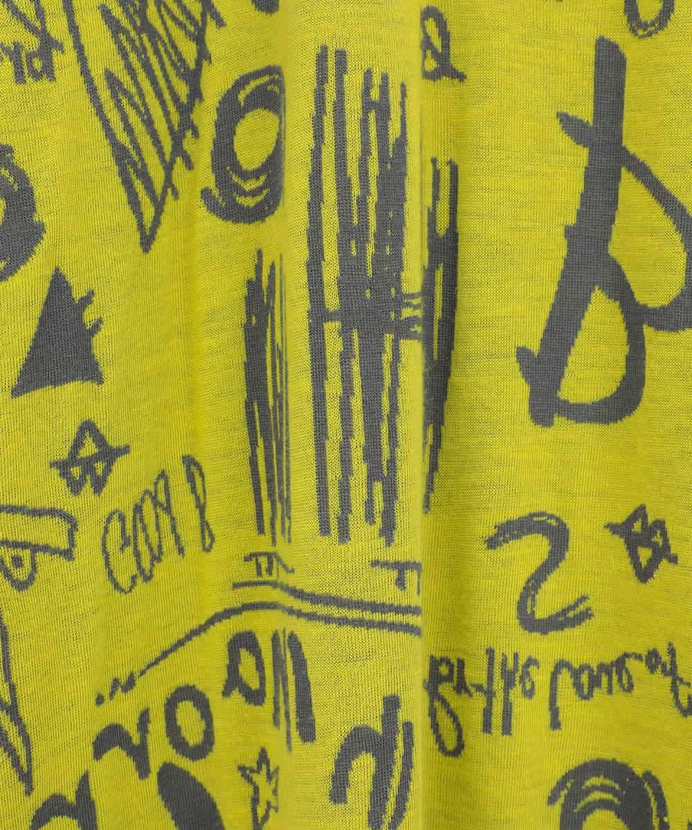 RLKAE34280 HIROKO BIS GRANDE(ヒロコ ビス グランデ) アートロゴ総柄チュニックカットソー カーキ