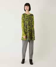 RLKAE34280 HIROKO BIS GRANDE(ヒロコ ビス グランデ) アートロゴ総柄チュニックカットソー カーキ