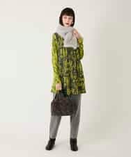 RLKAE34280 HIROKO BIS GRANDE(ヒロコ ビス グランデ) アートロゴ総柄チュニックカットソー カーキ