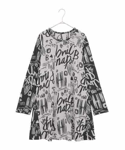 RLKAE34280 HIROKO BIS GRANDE アートロゴ総柄チュニックカットソー