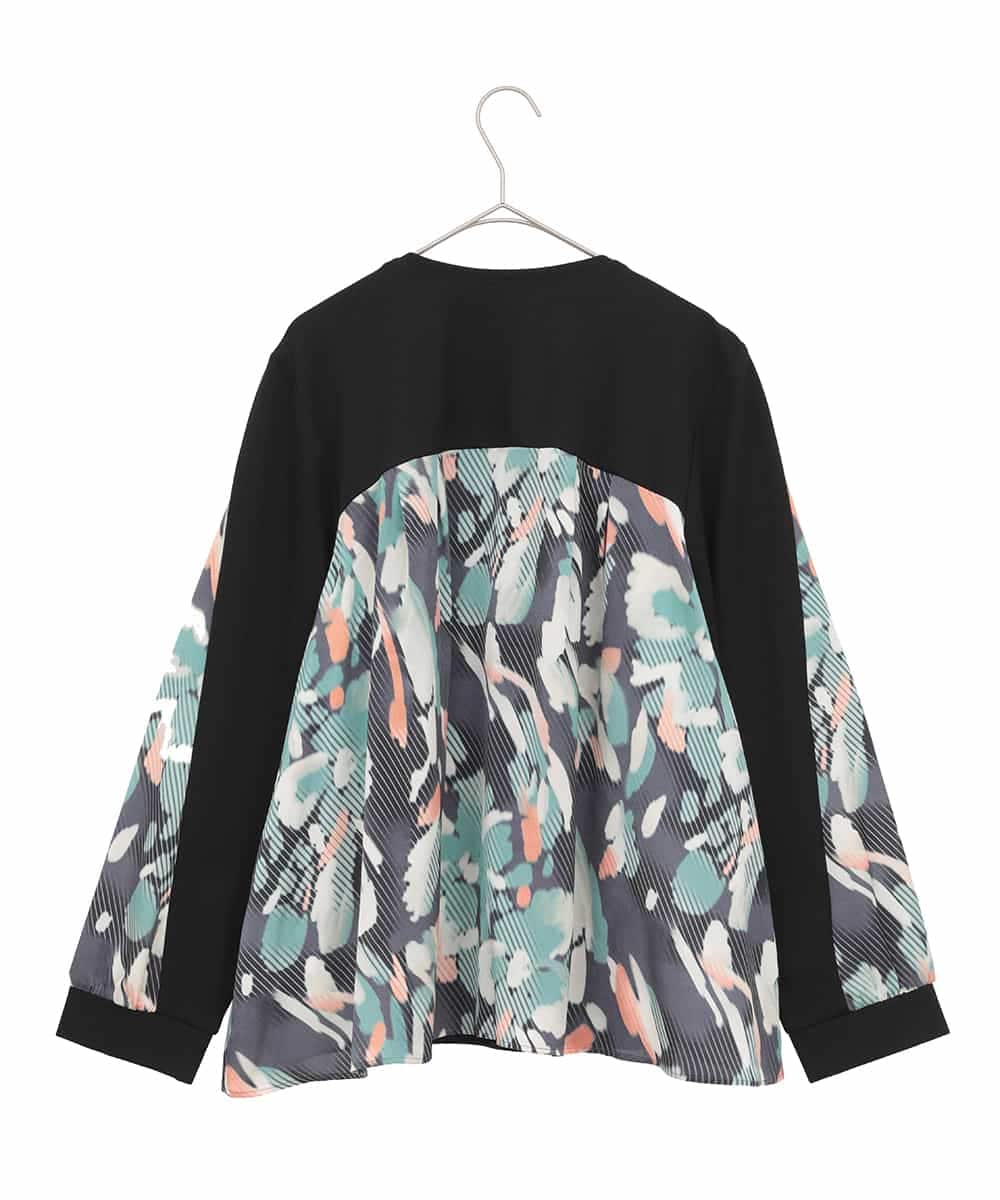 RLKAE35280 HIROKO BIS GRANDE(ヒロコ ビス グランデ) デジタルフラワージョイントカットソー ブラック