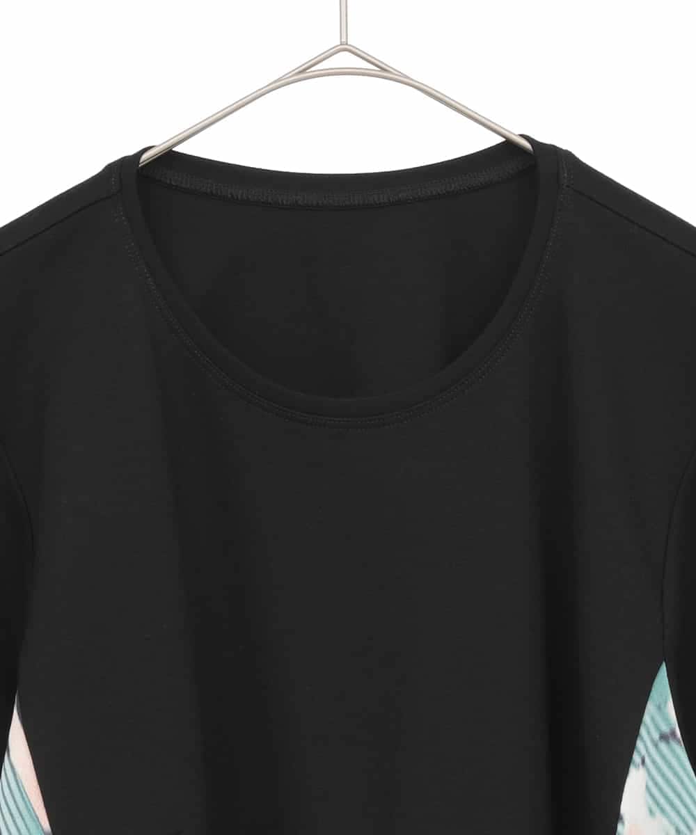 RLKAE35280 HIROKO BIS GRANDE(ヒロコ ビス グランデ) デジタルフラワージョイントカットソー ブラック