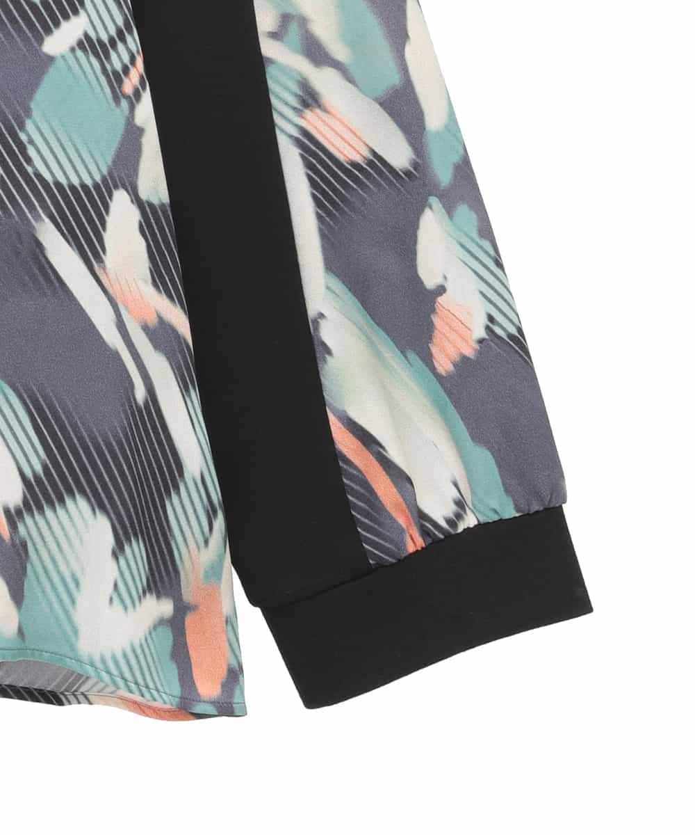 RLKAE35280 HIROKO BIS GRANDE(ヒロコ ビス グランデ) デジタルフラワージョイントカットソー ブラック