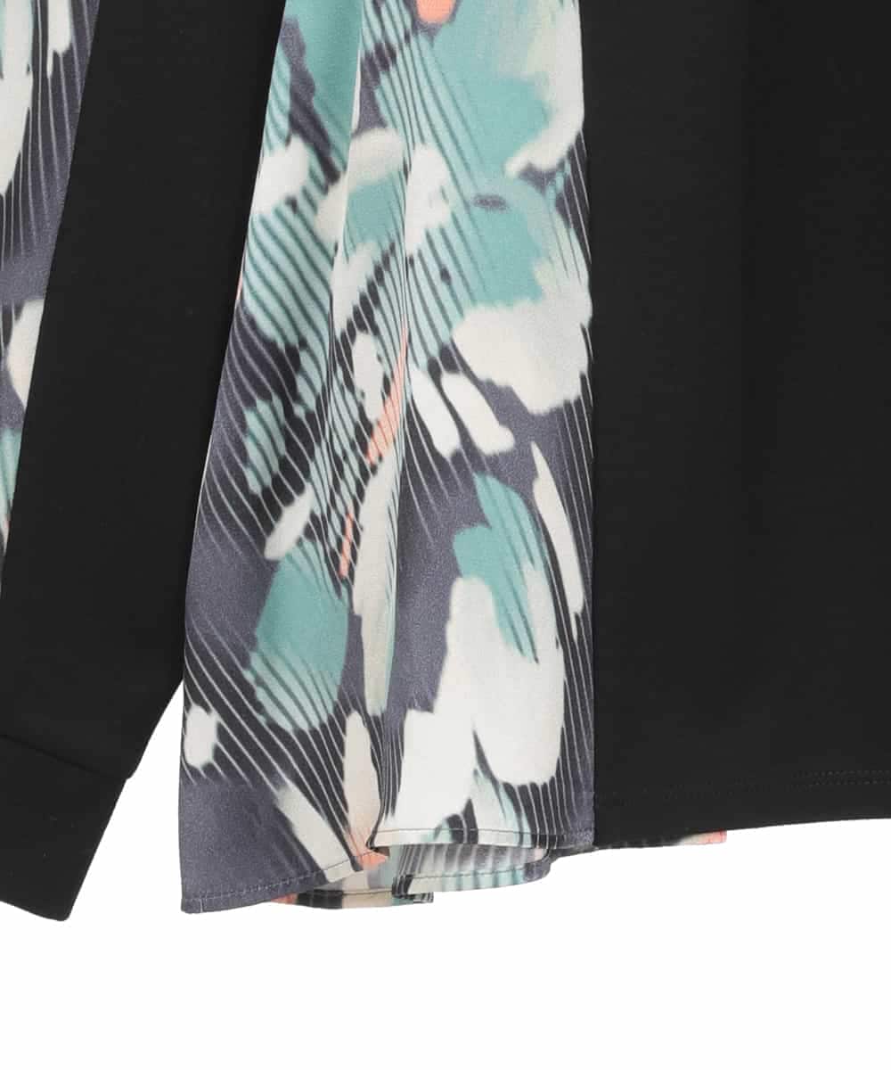 RLKAE35280 HIROKO BIS GRANDE(ヒロコ ビス グランデ) デジタルフラワージョイントカットソー ブラック