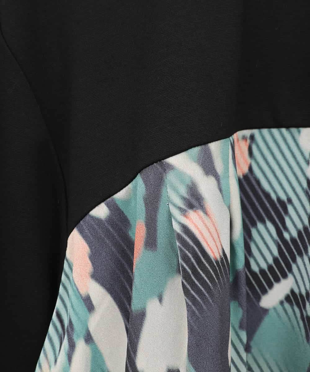 RLKAE35280 HIROKO BIS GRANDE(ヒロコ ビス グランデ) デジタルフラワージョイントカットソー ブラック