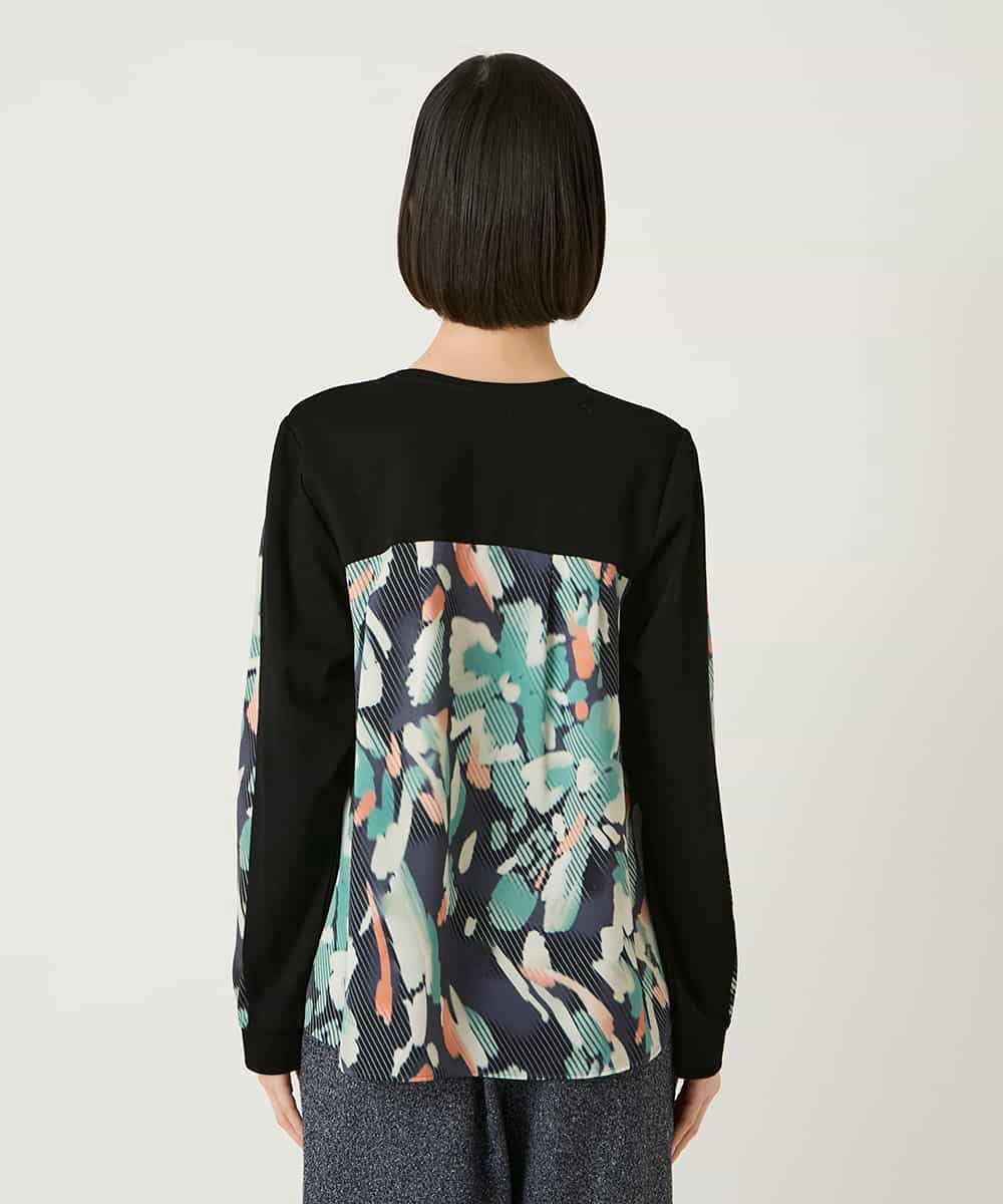 RLKAE35280 HIROKO BIS GRANDE(ヒロコ ビス グランデ) デジタルフラワージョイントカットソー ブラック