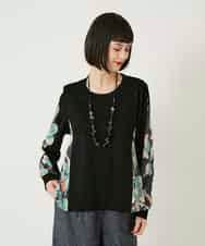 RLKAE35280 HIROKO BIS GRANDE(ヒロコ ビス グランデ) デジタルフラワージョイントカットソー ブラック