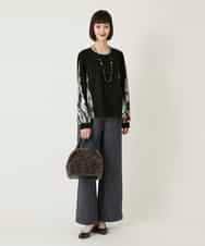 RLKAE35280 HIROKO BIS GRANDE(ヒロコ ビス グランデ) デジタルフラワージョイントカットソー ブラック