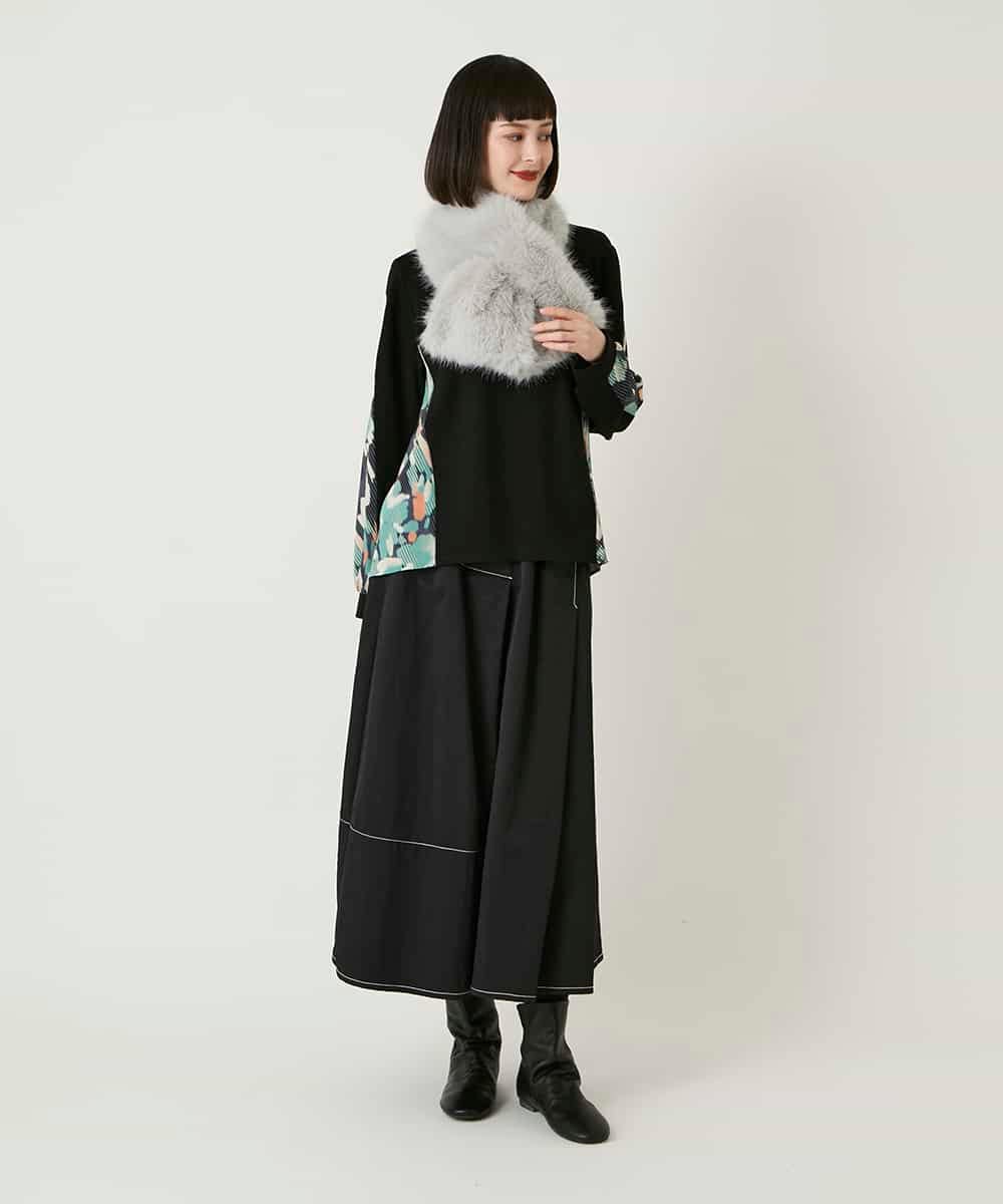 RLKAE35280 HIROKO BIS GRANDE(ヒロコ ビス グランデ) デジタルフラワージョイントカットソー ブラック