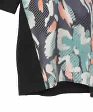 RLKAE36300 HIROKO BIS GRANDE(ヒロコ ビス グランデ) デジタルフラワージョイントチュニック ブラック