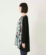 RLKAE36300 HIROKO BIS GRANDE(ヒロコ ビス グランデ) デジタルフラワージョイントチュニック ブラック