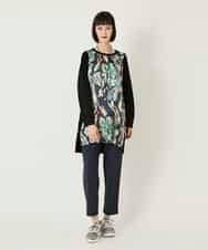 RLKAE36300 HIROKO BIS GRANDE(ヒロコ ビス グランデ) デジタルフラワージョイントチュニック ブラック