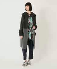 RLKAE36300 HIROKO BIS GRANDE(ヒロコ ビス グランデ) デジタルフラワージョイントチュニック ブラック