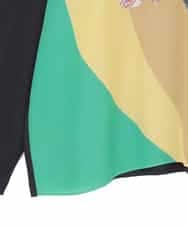 RLKAE38250 HIROKO BIS GRANDE(ヒロコ ビス グランデ) デシンジョイントアートプリントプルオーバー ネイビー