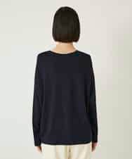 RLKAE38250 HIROKO BIS GRANDE(ヒロコ ビス グランデ) デシンジョイントアートプリントプルオーバー ネイビー