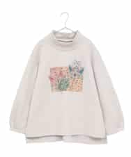 RLKAE39290 HIROKO BIS GRANDE(ヒロコ ビス グランデ) 幾何アートフラワーボンディングプルオーバー ベージュ