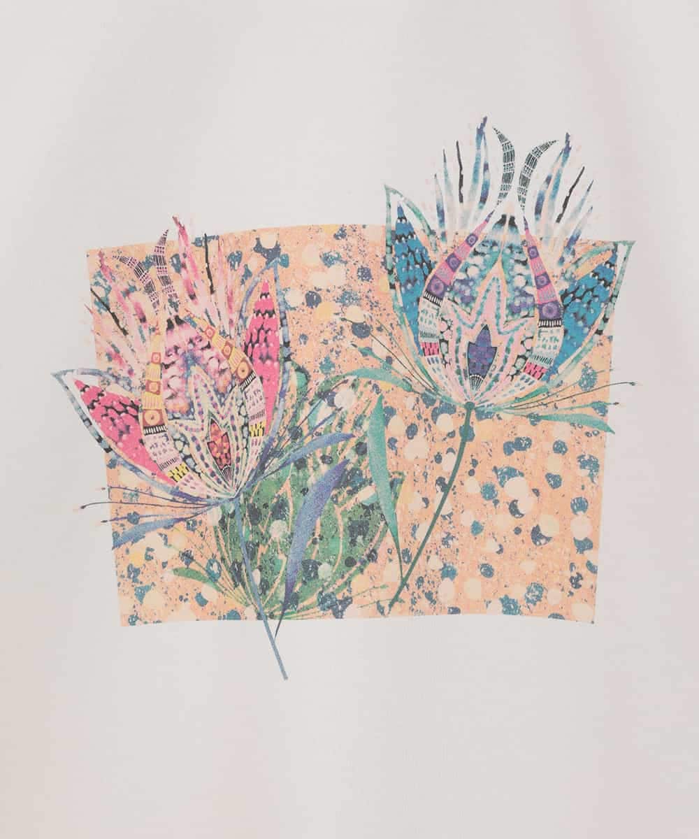 RLKAE39290 HIROKO BIS GRANDE(ヒロコ ビス グランデ) 幾何アートフラワーボンディングプルオーバー ベージュ