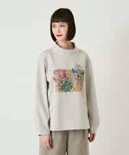 RLKAE39290 HIROKO BIS GRANDE(ヒロコ ビス グランデ) 幾何アートフラワーボンディングプルオーバー ベージュ