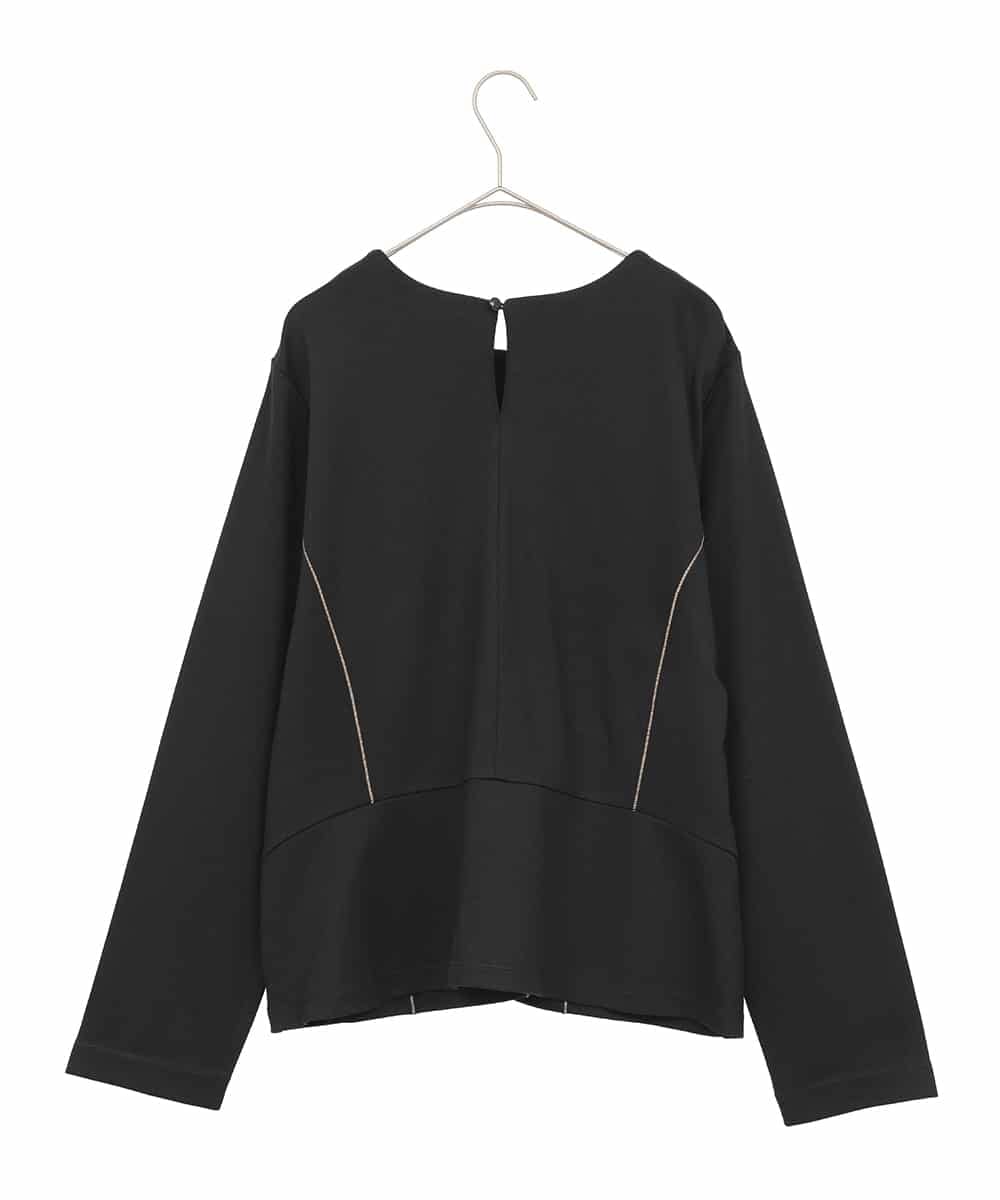 RLKAE40280 HIROKO BIS GRANDE(ヒロコ ビス グランデ) ラインアクセントポンチプルオーバー ブラック