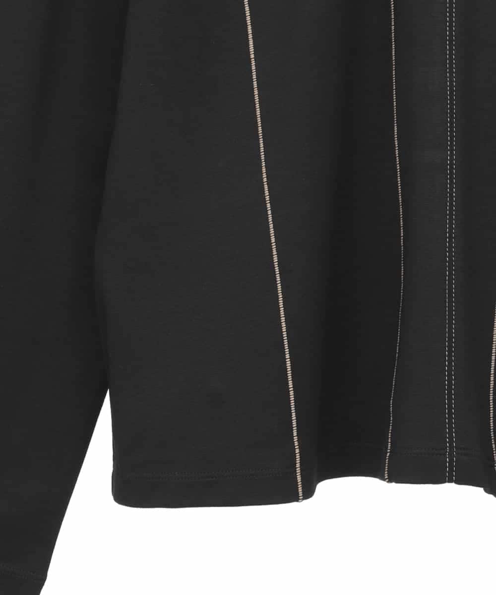 RLKAE40280 HIROKO BIS GRANDE(ヒロコ ビス グランデ) ラインアクセントポンチプルオーバー ブラック