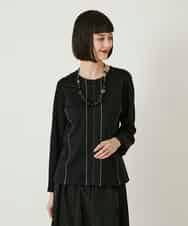 RLKAE40280 HIROKO BIS GRANDE(ヒロコ ビス グランデ) ラインアクセントポンチプルオーバー ブラック