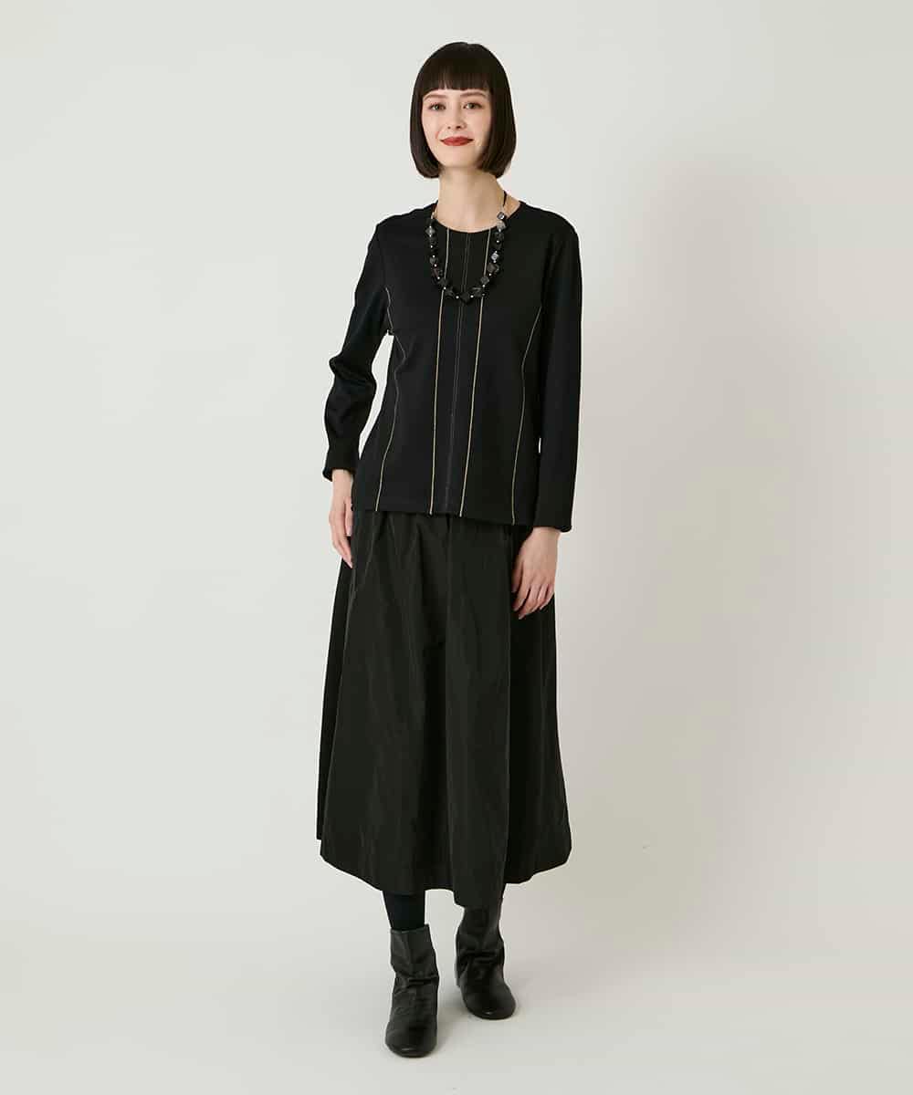 RLKAE40280 HIROKO BIS GRANDE(ヒロコ ビス グランデ) ラインアクセントポンチプルオーバー ブラック