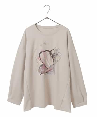 RLKAF07290 HIROKO BIS GRANDE 【大きいサイズ】グラフィカルモチーフデザインスウェット