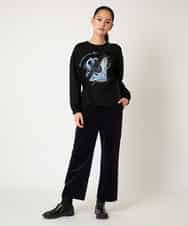 RLKAF07290 HIROKO BIS GRANDE(ヒロコ ビス グランデ) 【大きいサイズ】グラフィカルモチーフデザインスウェット ベージュ