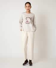 RLKAF07290 HIROKO BIS GRANDE(ヒロコ ビス グランデ) 【大きいサイズ】グラフィカルモチーフデザインスウェット ベージュ